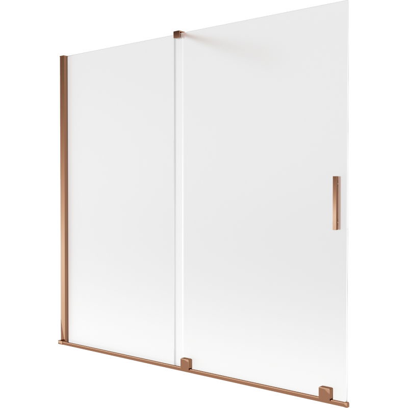Mexen Velar 2-jų durų slankioji vonios sienelė 170 x 150 cm, matinė, rožinis auksas - 896-170-000-31-60