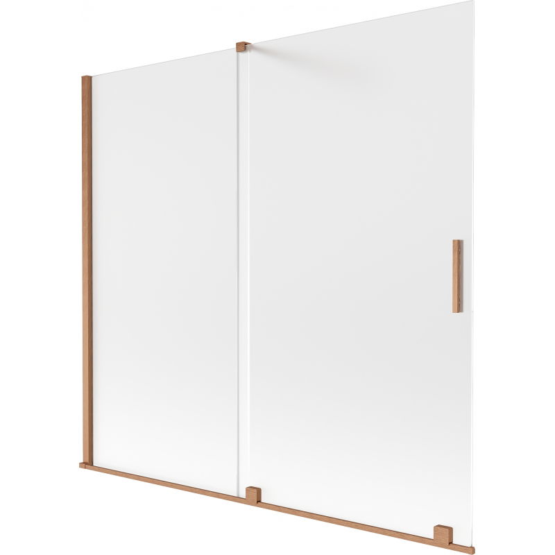 Mexen Velar dviejų dalių stumdomas vonios ekrano 170 x 150 cm, matinė, šlifuota varis - 896-170-000-31-65