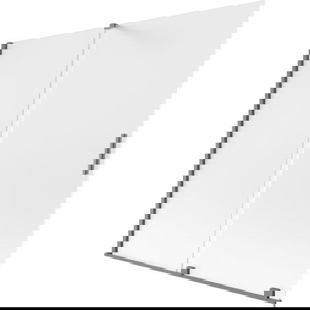 Mexen Velar dviejų dalių nuleidžiamas dušo ekranas 170 x 150 cm, matinė, tamsaus metalo - 896-170-000-31-95