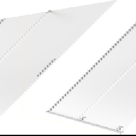 Mexen Velar dvigubas stumdomas vonios ekranas 170 x 150 cm, matinė apdaila, šlifuotas nikelis - 896-170-000-31-97