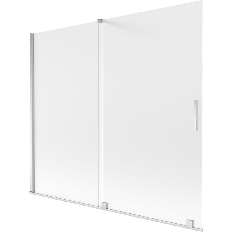 Mexen Velar dviejų durų stumdomas vonios ekranas 180 x 150 cm, matinis, chromas - 896-180-000-31-01