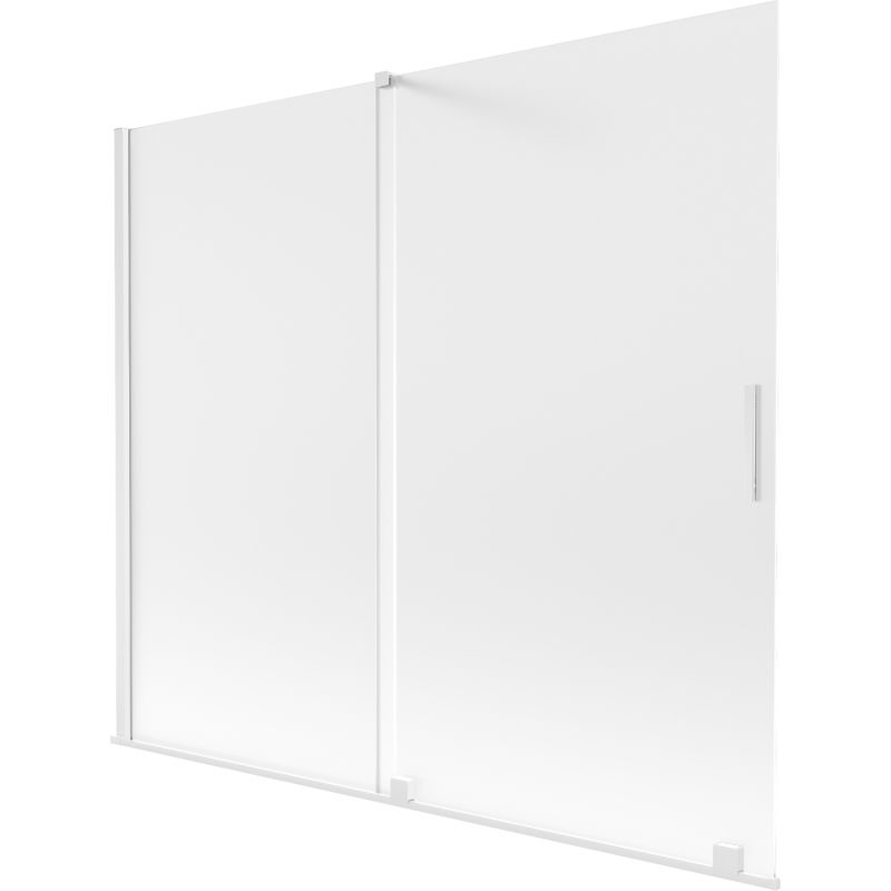 Mexen Velar stumdomas dviejų sparnų vonios ekranas 180 x 150 cm, matinė, balta - 896-180-000-31-20