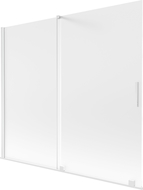 Mexen Velar vonios pertvara 2-jų dalių stumdomas 180 x 150 cm, matinė, balta - 896-180-000-31-20