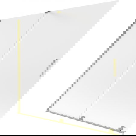 Mexen Velar dviejų dalių stumdomas vonios ekranas 180 x 150 cm, šerkšnas, auksinis - 896-180-000-31-50