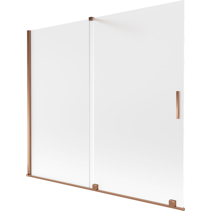 Mexen Velar vonios sienelė 2-durų stumdomas 180 x 150 cm, matinė, rožinis auksas - 896-180-000-31-60