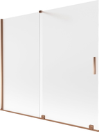 Mexen Velar vonios sienelė 2-durų stumdomas 180 x 150 cm, matinė, rožinis auksas - 896-180-000-31-60