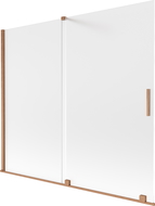 Mexen Velar dviejų varčių nustumiamas dušo ekranas 180 x 150 cm, šerkšnas, šlifuotas varis - 896-180-000-31-65