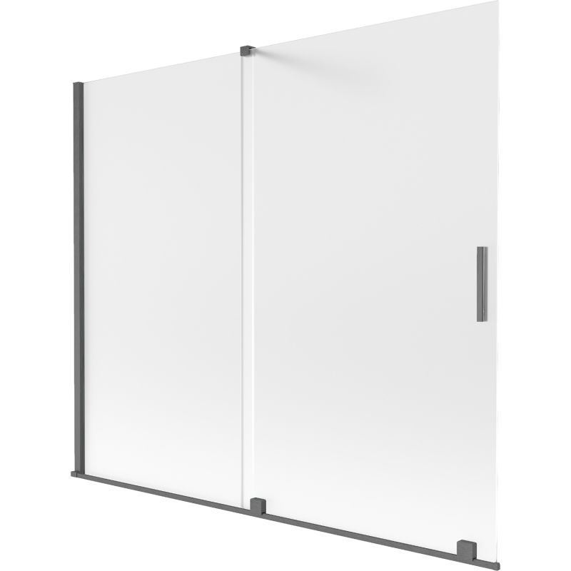 Mexen Velar vonios sienelė 2-jų dalių stumdomas 180 x 150 cm, matinė, šlifuota ginklų pilka - 896-180-000-31-66