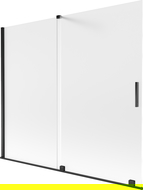 Mexen Velar vonios ekranas 2 dalių stumdomas 180 x 150 cm, matinė juoda - 896-180-000-31-70