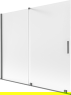 Mexen Velar vonios perdanga 2-durys stumdomos 180 x 150 cm, matinė, šaunamasis metalas - 896-180-000-31-95