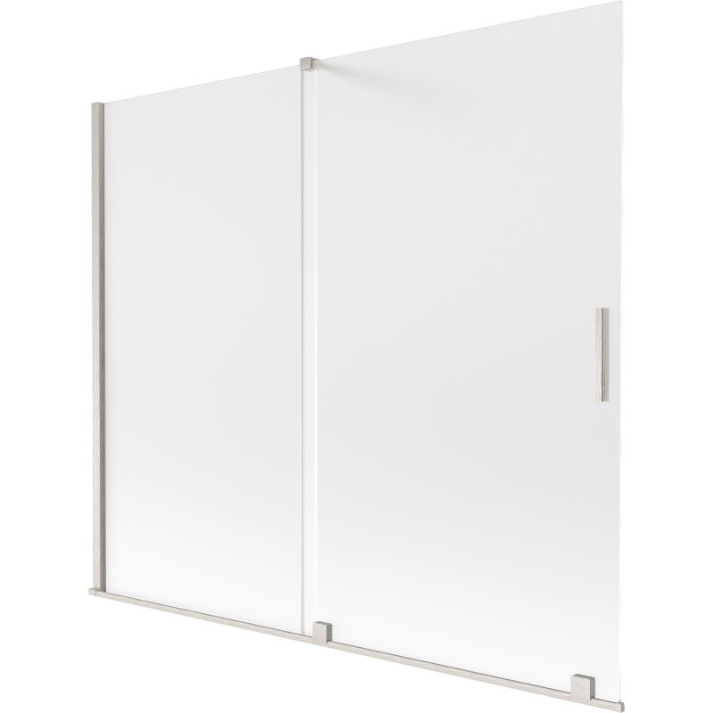 Mexen Velar vonios ekranas 2 dalių slenkantys 180 x 150 cm, šerkšnas, šlifuotas nikelis - 896-180-000-31-97