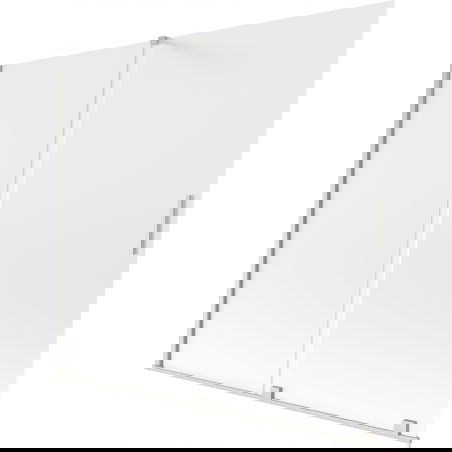 Mexen Velar vonios ekranas 2 dalių slenkantys 180 x 150 cm, šerkšnas, šlifuotas nikelis - 896-180-000-31-97