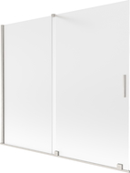 Mexen Velar vonios pertvara, 2 sparnų stumdomas 180 x 150 cm, matinė, šlifuotas nikelis - 896-180-000-31-97