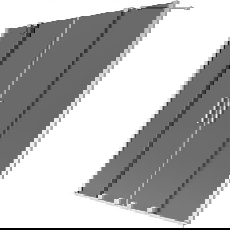 Mexen Velar Duo vonios panelis, 2 sparnų stumdomas 150 x 150 cm, grafitas, chromas - 896-150-000-42-01