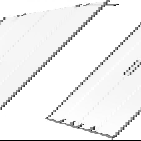 Mexen Velar Duo vonios pertvara 2-durų stumdomos 150 x 150 cm, matinė, šešėlyje šlifuota pilka - 896-150-000-32-66