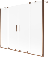 Mexen Velar Duo vonios ekrano 2-varčiai slankusis 180 x 150 cm, šerkšnas, rožinis auksas - 896-180-000-32-60