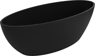 Mexen Prato laisvai stovinti vonia iš konglomerato 170 x 70 cm, juoda matinė - 57251707070