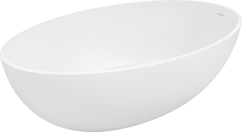 Mexen Prato laisvai pastatoma vonia iš konglomerato 170 x 100 cm, balta matinė - 57251701000