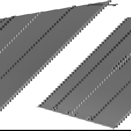 Mexen Velar Duo vonios ekrano stumdomos durys, 2 sparnai, 180 x 150 cm, grafitas, šlifuotas gun gray - 896-180-000-42-66