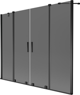 Mexen Velar Duo vonios ekranas, 2-jų dalių, 180 x 150 cm, grafitas, juodas - 896-180-000-42-70