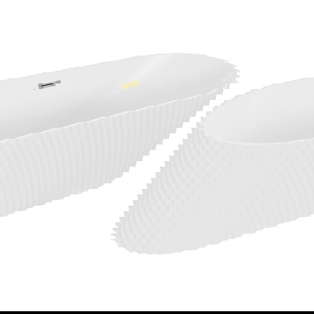 Mexen Paola laisvai pastatoma rifliuota vonia 170 x 80 cm, balta matinė, aukso perpylimas - 52721708001-50