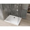 Mexen Omega stumdoma dušo kabina 110 x 80 cm, Skaidrus, Chromo + dušo padėklas Flat - 825-110-080-01-00-4010