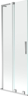 Mexen Velar L vonios ekrano dvivėrės slankiosios durys 70 x 150 cm, skaidrus, chromas - 896-070-003-01-01