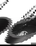 Mexen Diego granitinė plautuvė su vienu dubeniu ir virtuviniu maišytuvu Elia, juodas taškuotas - 6512-76-670101-00