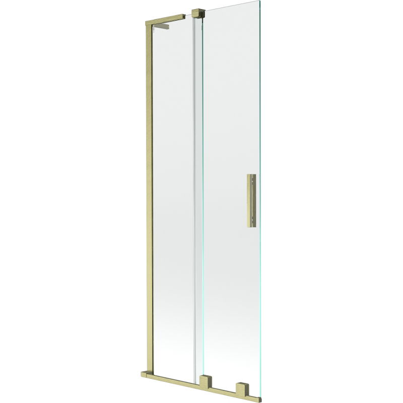 Mexen Velar L vonios pertvara 2 dalių stumdomas 70 x 150 cm, permatomas, auksinis šlifuotas - 896-070-003-01-55