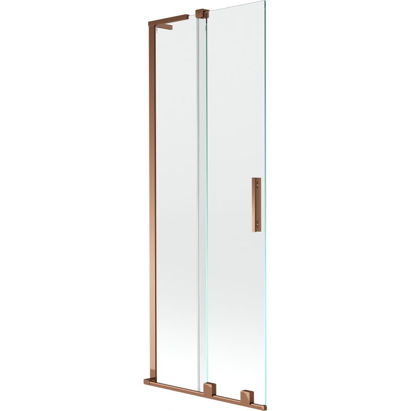 Mexen Velar L vonios durys 2 dalių, stumdomos 70 x 150 cm, permatomos, rožinis auksas - 896-070-003-01-60