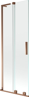 Mexen Velar L vonios ekranas, dvigubas, slankiojamas 70 x 150 cm, permatomas, rausvas auksas - 896-070-003-01-60