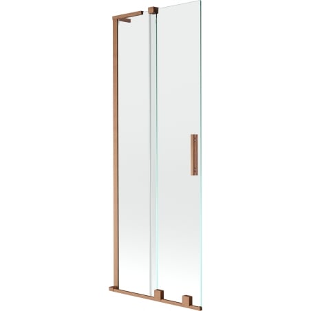 Mexen Velar L vonios skydas 2 dalių stumdomas 70 x 150 cm, skaidrus, šlifuota varis - 896-070-003-01-65