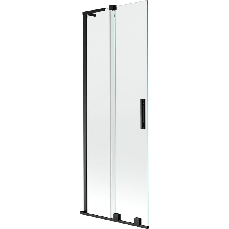 Mexen Velar L vonios ekrano 2-dalių stumdomas 70 x 150 cm, skaidrus, juodas - 896-070-003-01-70