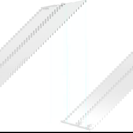 Mexen Velar L vonios sienelė 2 dalių stumdomas 75 x 150 cm, skaidrus, baltas - 896-075-003-01-20