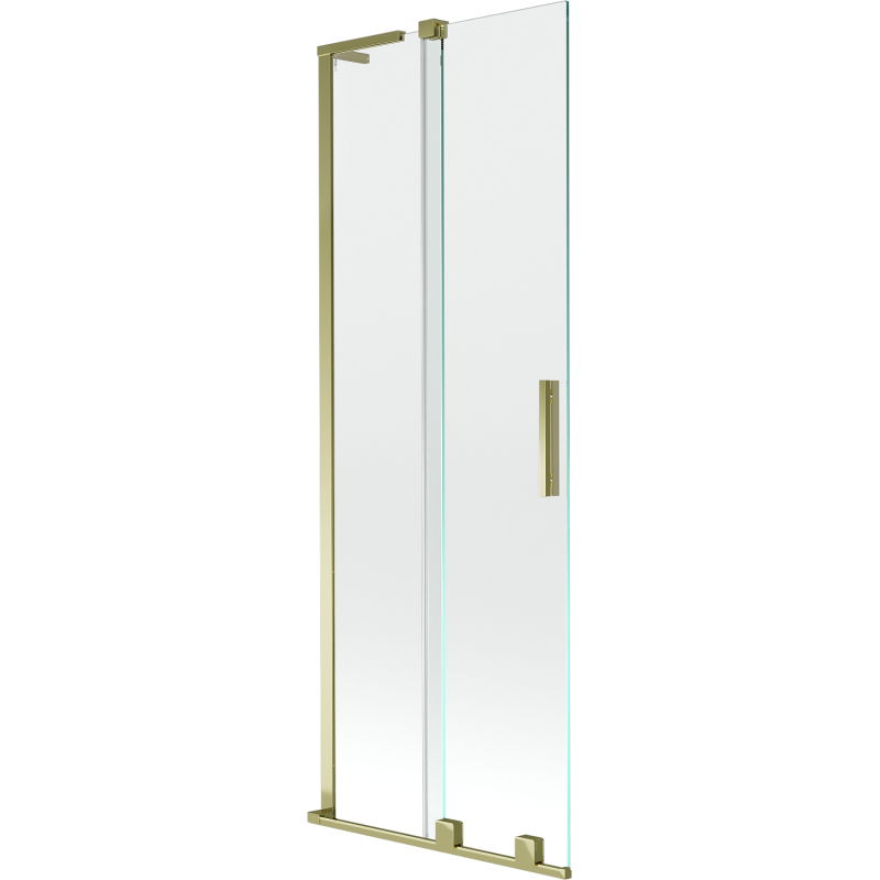 Mexen Velar L vonios sienelė 2 dalių, stumdomas 75 x 150 cm, permatomas, auksinis - 896-075-003-01-50