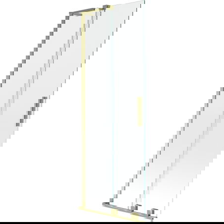 Mexen Velar L vonios sienelė 2 dalių, stumdomas 75 x 150 cm, permatomas, auksinis - 896-075-003-01-50