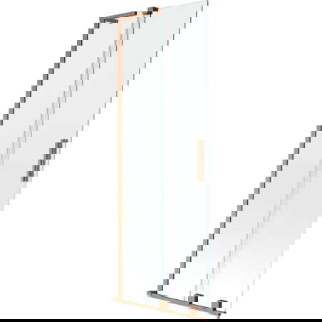 Mexen Velar L vonios pertvara, 2 dalių, stumdomos durys, 75 x 150 cm, skaidrios, šlifuotas varis - 896-075-003-01-65