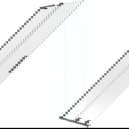 Mexen Velar L Dviejų dalių stumdomos dušo durys 75 x 150 cm, skaidrios, tamsaus metalo - 896-075-003-01-95