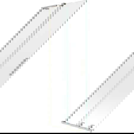 Mexen Velar L 2 dalių, stumdomas vonios ekranas 75 x 150 cm, skaidrus, šlifuotas nikelis - 896-075-003-01-97