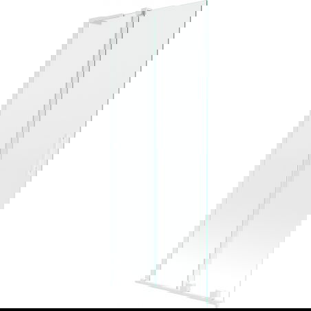 Mexen Velar L vonios ekranas 2 dalių stumdomas 80 x 150 cm, skaidrus, baltas - 896-080-003-01-20