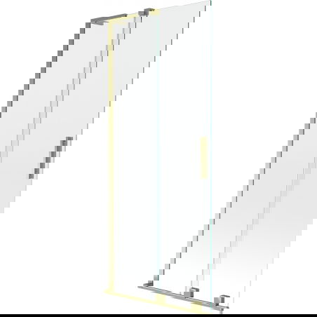 Mexen Velar L dvigubai slankiojantis vonios ekranas 80 x 150 cm, permatomas, auksinis - 896-080-003-01-50