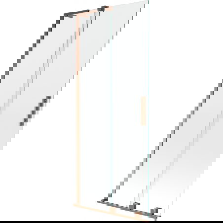 Mexen Velar L dvigubas stumdomas vonios ekranas, 80 x 150 cm, skaidrus, rožinis auksas - 896-080-003-01-60