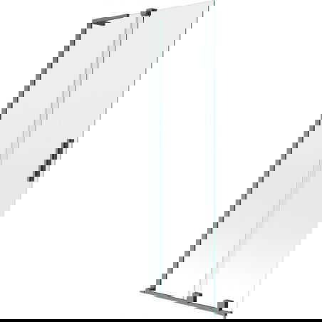 Mexen Velar L dviejų dalių stumdomas vonios ekranas 80 x 150 cm, skaidrus, šautuvų pilkos spalvos šlifuotas - 896-080-003-01-66