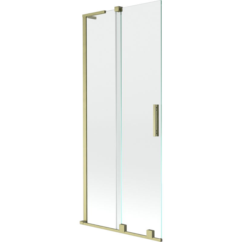 Mexen Velar L vonios sienelė 2 dalių slankiojantis 85 x 150 cm, permatomas, auksinis šveistas - 896-085-003-01-55