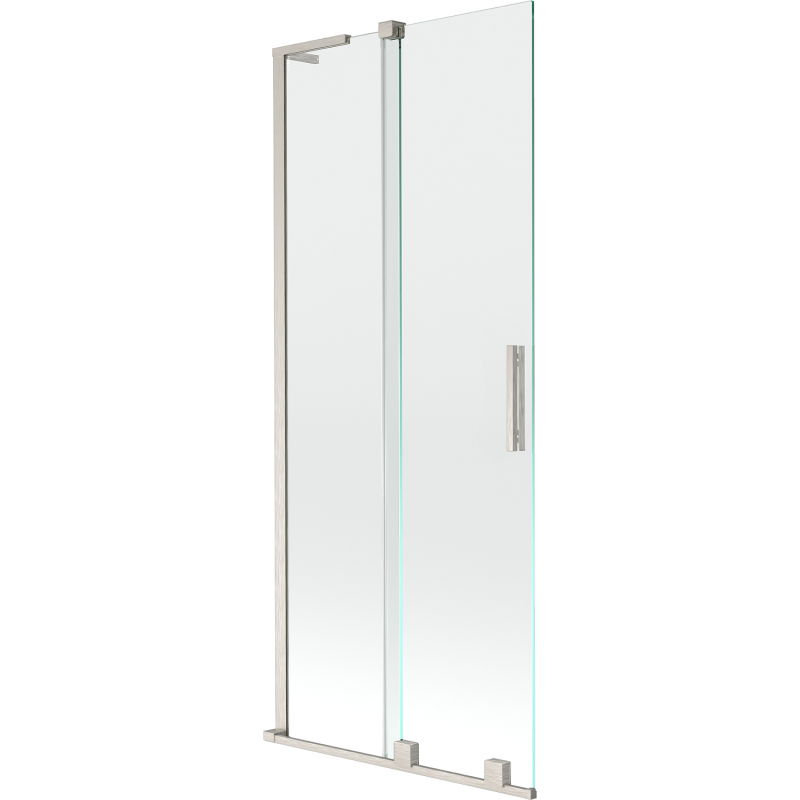 Mexen Velar L vonios užtvaras, stumdomas, 2-dalių 85 x 150 cm, skaidrus, šlifuotas nikelis - 896-085-003-01-97