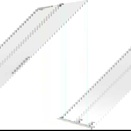 Mexen Velar L vonios užtvaras, stumdomas, 2-dalių 85 x 150 cm, skaidrus, šlifuotas nikelis - 896-085-003-01-97