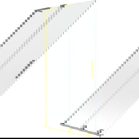 Mexen Velar L vonios uždanga 2 dalių stumdomas 90 x 150 cm, skaidrus, auksinis - 896-090-003-01-50