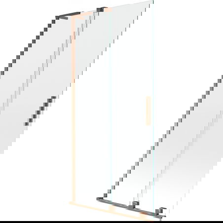 Mexen Velar L vonios ekrano 2 dalių stumdomas 90 x 150 cm, permatomas, rausvas auksas - 896-090-003-01-60