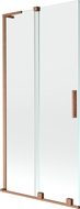 Mexen Velar L vonios sienelė 2-durų slankiojanti 90 x 150 cm, skaidri, šlifuota varis - 896-090-003-01-65
