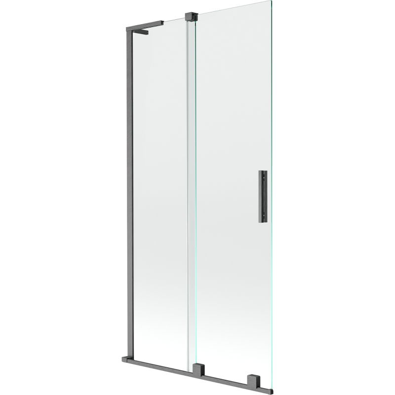 Mexen Velar L 2-jų dalių stumdomas dušo ekranas, 90 x 150 cm, skaidrus, matinė pilka - 896-090-003-01-66